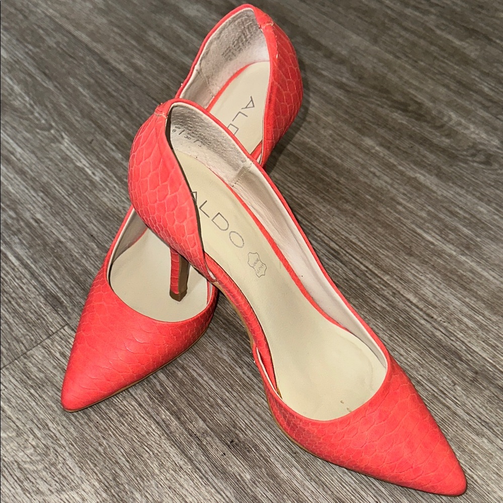 Aldo Women's Vibrant Coral Heels